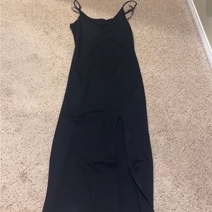 forever 21 long knit black dress
